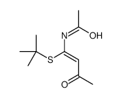 N-(1-tert-butylsulfanyl-3-oxobut-1-enyl)acetamide结构式