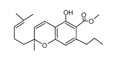 5-hydroxy-2-methyl-2-(4-methyl-pent-3-enyl)-7-propyl-2H-chromene-6-carboxylic acid methyl ester Structure