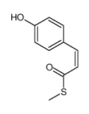 S-methyl 3-(4-hydroxyphenyl)prop-2-enethioate Structure