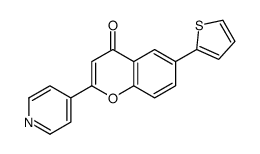 2-pyridin-4-yl-6-thiophen-2-ylchromen-4-one结构式