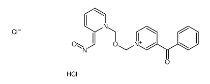 [(E)-[1-[(3-benzoylpyridin-1-ium-1-yl)methoxymethyl]pyridin-2-ylidene]methyl]-oxoazanium,dichloride Structure