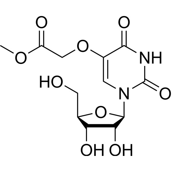 Uridine-5-oxyacetic acid methyl ester结构式