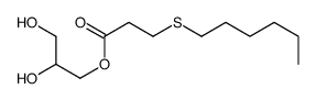 2,3-dihydroxypropyl 3-hexylsulfanylpropanoate结构式