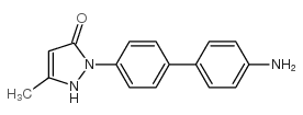 1-(4-(4-aminophenyl)benzenyl)-3-methyl-5-pyrazolone Structure