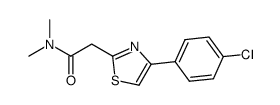 2-(4-(4-chlorophenyl)thiazol-2-yl)-N,N-dimethylacetamide结构式
