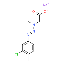 sodium [3-(3-chloro-4-methylphenyl)-1-methyltriazen-2-yl]acetate结构式