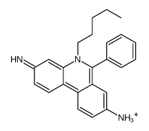 5-pentyl-6-phenylphenanthridin-5-ium-3,8-diamine结构式