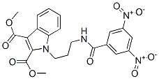 1-[3-(3,5-Dinitrobenzoylamino)propyl]-1H-indole-2,3-dicarboxylic acid dimethyl ester结构式