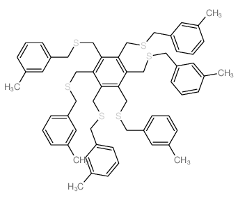 Benzene,1,2,3,4,5,6-hexakis[[[(3-methylphenyl)methyl]thio]methyl]-结构式