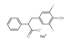 sodium,3-(4-hydroxy-3,5-diiodophenyl)-2-phenylpropanoate Structure