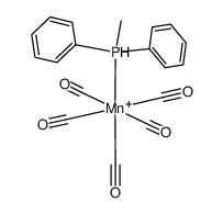 pentacarbonyl(methyldiphenylphosphine)manganese(I) cation Structure