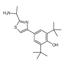 4-[2-[(1R)-1-aminoethyl]-1,3-thiazol-4-yl]-2,6-ditert-butylphenol结构式