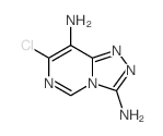 4-chloro-1,3,7,8-tetrazabicyclo[4.3.0]nona-2,4,6,8-tetraene-5,9-diamine结构式