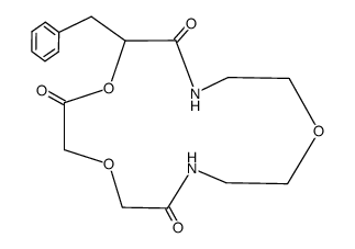 15-Benzyl-1,4,10-trioxa-7,13-diaza-cyclopentadecane-2,6,14-trione结构式