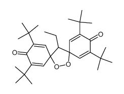 2,4,10,12-tetra-t-butyl-7-ethyl-14,15-dioxadispiro[5,1,5,2]pentadeca-1,4,9,12-tetraene-3,11-dione Structure