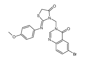 3-[(6-bromo-4-oxoquinazolin-3-yl)methyl]-2-(4-methoxyphenyl)imino-1,3-thiazolidin-4-one Structure