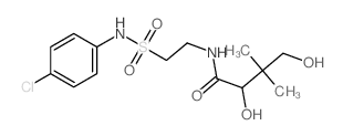 Butanamide,N-[2-[[(4-chlorophenyl)amino]sulfonyl]ethyl]-2-hydroxy-3-(hydroxymethyl)-3-methyl- structure
