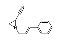 1-(3-phenylprop-2-enyl)aziridine-2-carbonitrile结构式