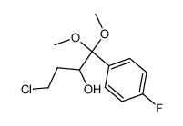 1-(4-fluorophenyl)-1,1-dimethoxy-2-hydroxy-4-chlorobutane结构式