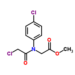 Methyl N-(chloroacetyl)-N-(4-chlorophenyl)glycinate结构式