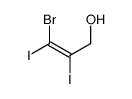 3-bromo-2,3-diiodoprop-2-en-1-ol Structure