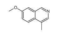 Isoquinoline, 7-methoxy-4-methyl- (9CI) structure