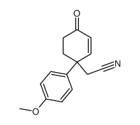 4-(cyanomethyl)-4-(4-methoxyphenyl)cyclohex-2-en-1-one Structure