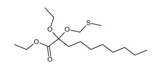 ethyl 2-ethoxy-2-((methylthio)methoxy)decanoate结构式