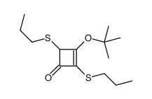 3-[(2-methylpropan-2-yl)oxy]-2,4-bis(propylsulfanyl)cyclobut-2-en-1-one结构式