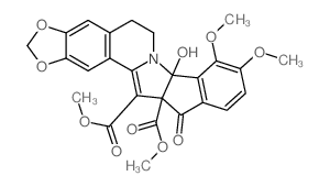 12aH-1,3-Dioxolo[4,5-g]indeno[2',1':4,5]pyrrolo[2,1-a]isoquinoline-12a,13-dicarboxylicacid, 5,6,7a,12-tetrahydro-7a-hydroxy-8,9-dimethoxy-12-oxo-, 12a,13-dimethylester structure