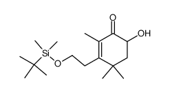 3-[2-(tert-butyldimethylsilyloxy)ethyl]-6-hydroxy-2,4,4-trimethyl-2-cyclohexen-1-one Structure