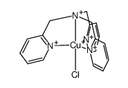 [Cu(tris(2-pyridylmethyl)amine)Cl](1+)结构式