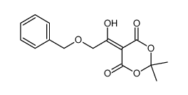 5-(2-(benzyloxy)-1-hydroxyethylidene)-2,2-dimethyl-1,3-dioxane-4,6-dione结构式