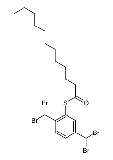 S-[2,5-bis(dibromomethyl)phenyl] dodecanethioate Structure