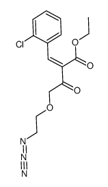 4-(2-azido-ethoxy)-2-(2-chloro-benzylidene)-3-oxo-butyric acid ethyl ester Structure