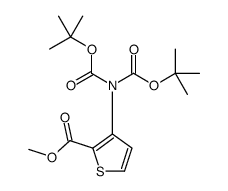 methyl 3-[bis[(2-methylpropan-2-yl)oxycarbonyl]amino]thiophene-2-carboxylate结构式