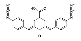 3,5-bis[(4-azidophenyl)methylidene]-4-oxocyclohexane-1-carboxylic acid Structure
