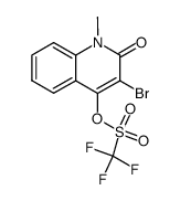 3-bromo-4-trifloxy-quinolin-2(1H)-one结构式