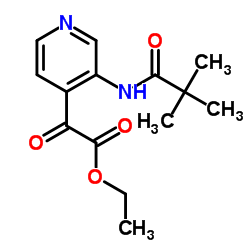4-Pyridineacetic acid, 3-[(2,2-dimethyl-1-oxopropyl)amino]-α-oxo-, ethyl ester结构式