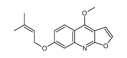 4-methoxy-7-(3-methylbut-2-enoxy)furo[2,3-b]quinoline Structure