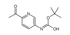 (6-乙酰基吡啶-3-基)氨基甲酸叔丁酯结构式