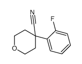 4-(2-Fluorophenyl)tetrahydropyran-4-carbonitrile+ Structure