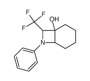 7-phenyl-8-trifluoromethyl-7-azabicyclo(4.2.0)octan-1-ol结构式