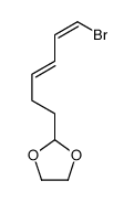2-(6-bromohexa-3,5-dienyl)-1,3-dioxolane结构式