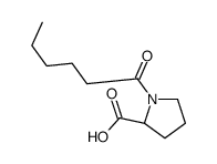 (2S)-1-hexanoylpyrrolidine-2-carboxylic acid结构式