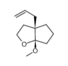 (1S,5R)-1-methoxy-5-(propenyl)-2-oxabicyclo[3.3.0]octane结构式