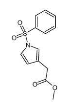 1-(Phenylsulfonyl)-3-(carbomethoxymethyl)pyrrole Structure