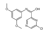 6-chloro-N-(3,5-dimethoxyphenyl)pyrazine-2-carboxamide结构式