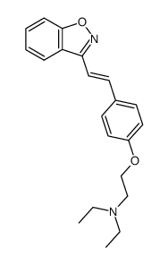 {2-[4-((E)-2-Benzo[d]isoxazol-3-yl-vinyl)-phenoxy]-ethyl}-diethyl-amine结构式