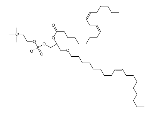 [(2R)-2-[(9Z,12Z)-octadeca-9,12-dienoyl]oxy-3-[(Z)-octadec-9-enoxy]propyl] 2-(trimethylazaniumyl)ethyl phosphate Structure